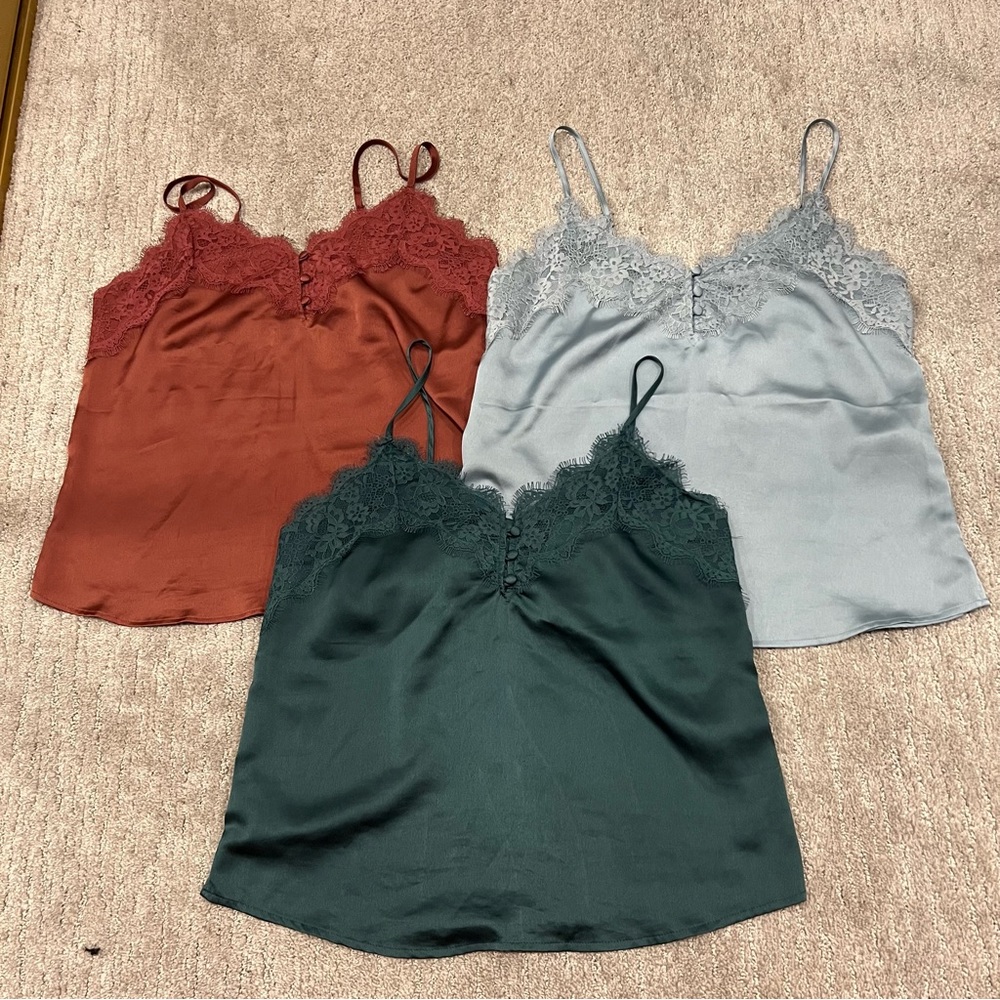 Set of 3 silky Abercrombie camis